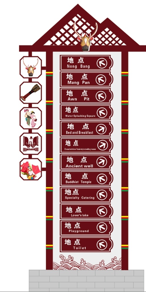 傣族 马鹿舞 傣族文化图片 傣族文化 傣族导视牌 旅游牌