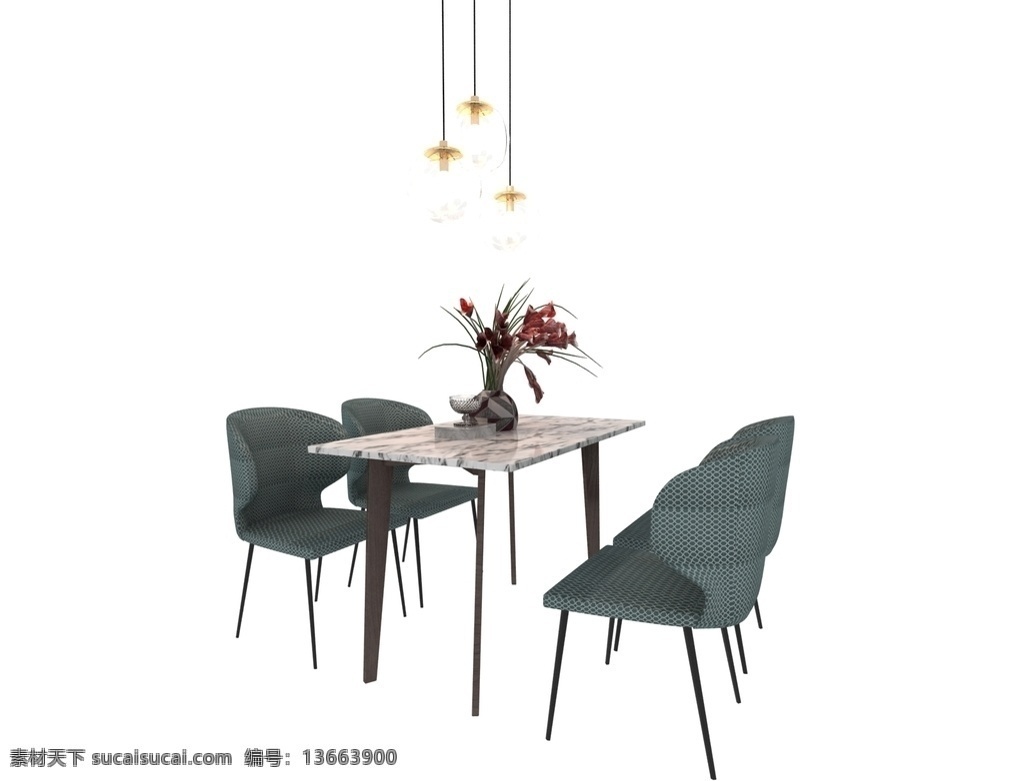 餐桌 3d 模型 餐桌3d模型 餐桌3d 吊燈模型 吊燈3d 桌花模型 3d作品 3d設(shè)計 室內(nèi)模型 max