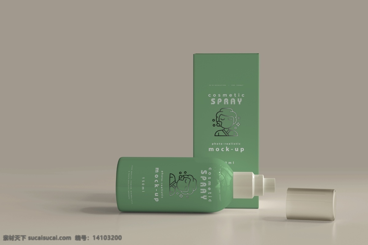 喷雾 瓶 包装 样机 喷雾瓶 包装样机 包装设计 化妆品包装 样机设计