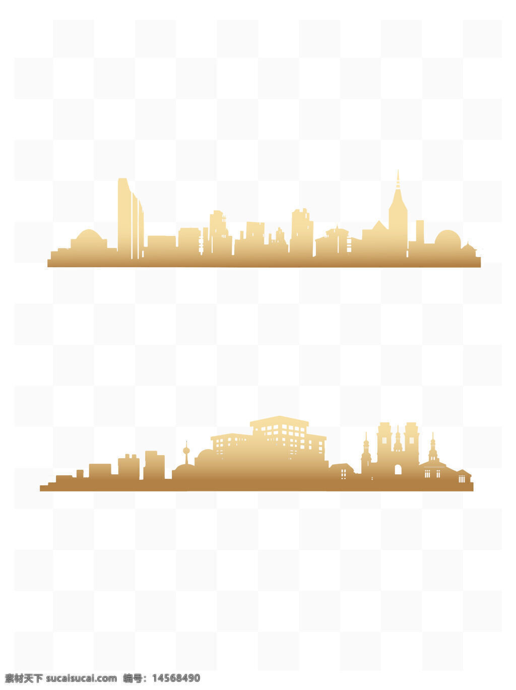 png 城市插画 城市地标 城市剪影 大楼 大厦 地标 都市风光 高清大图 黄色 建筑群 建筑组合
