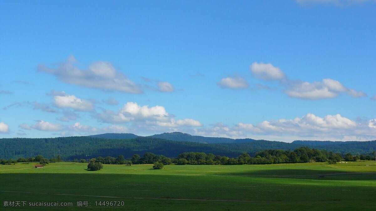 草原天空 景观 草原 天空 云 蓝天 白云 绿色 一望无际 山 照片集 旅游摄影 国内旅游