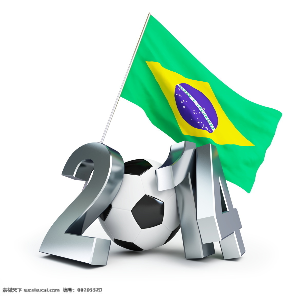 巴西 国旗 足球 巴西国旗 巴西足球 世界杯 足球运动 足球赛事 足球比赛 立体字 金属字 体育运动 生活百科 白色