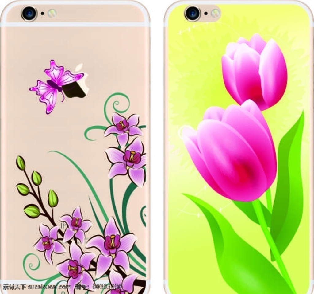 彩绘手机壳 时尚 手机套 彩印 打印 花纹 鲜花 sky 现代科技 数码产品