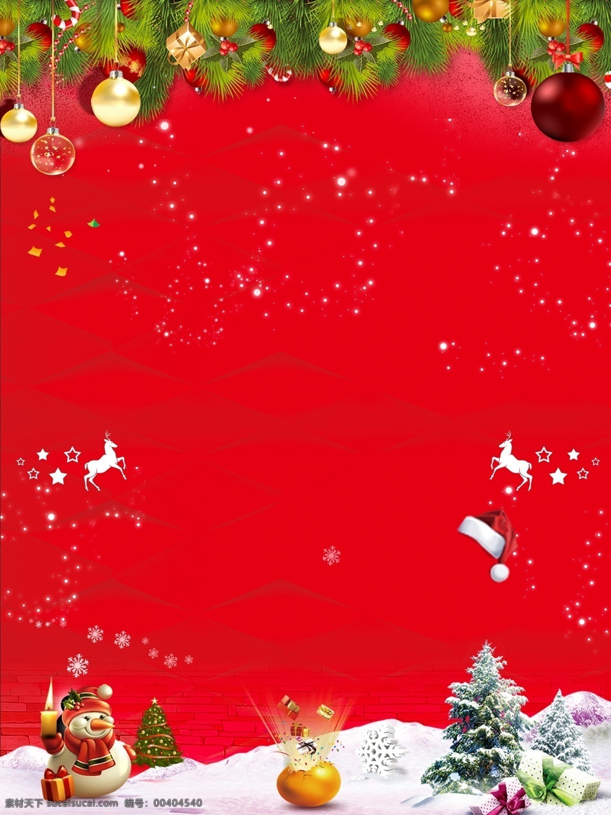 红色 圣诞 雪地 冬天 卡通 展板 背景 购物背景 大气背景 庆典 喜庆 红色背景 欢快