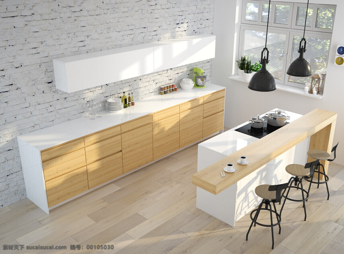 现代 简约 厨房 白色 装修 装饰 室内设计 环境家居