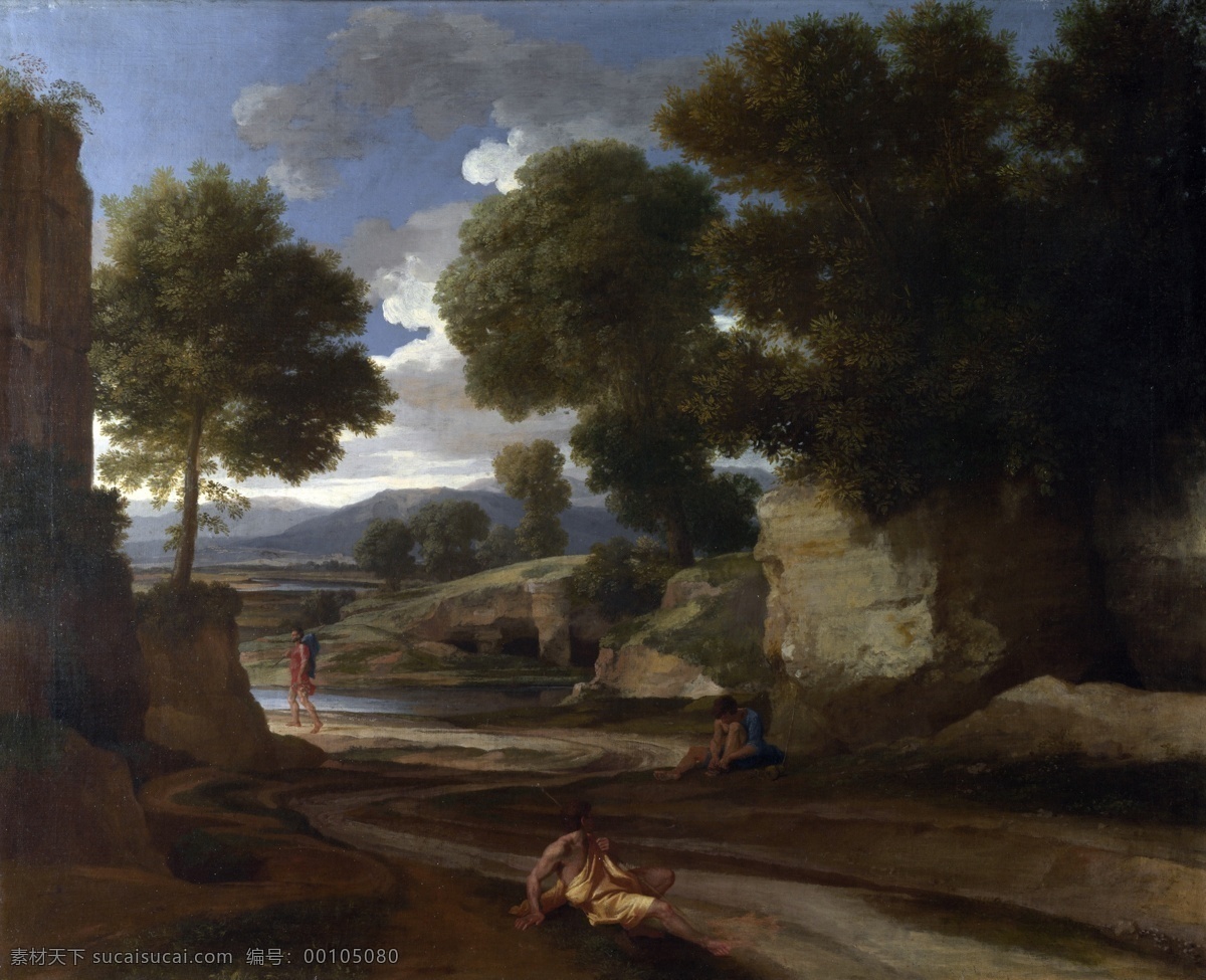 风景油画 普桑油画 古典油画 西洋画 高清油画 绘画 绘画书法 文化艺术 bmp