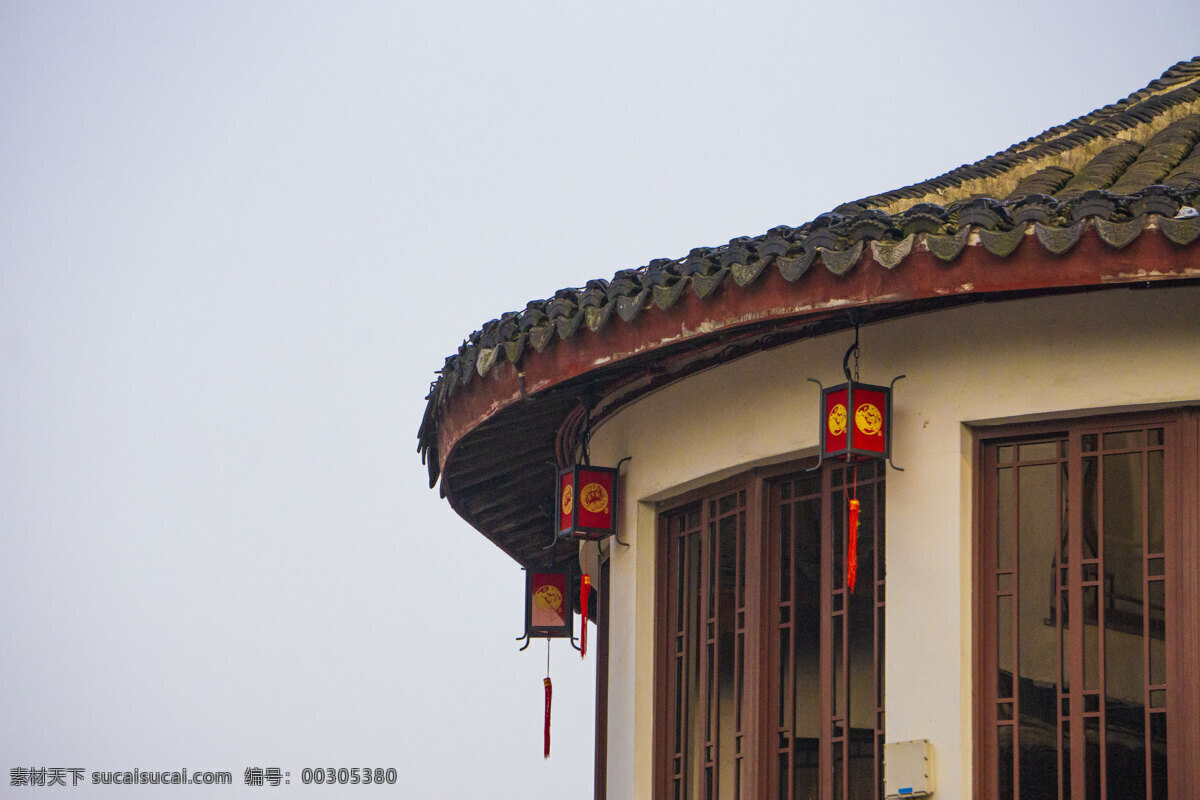 七宝 古镇 建筑 风景摄影 风景 古式 灯笼 千库原创 照片