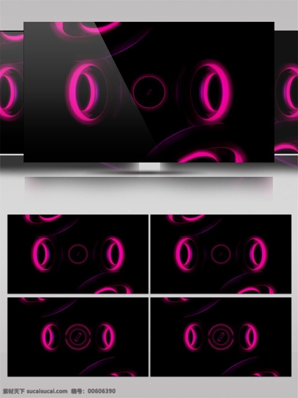 玫 红色 弧线 组合 高清 视频 玫红色 科技感 视频素材 动态视频素材