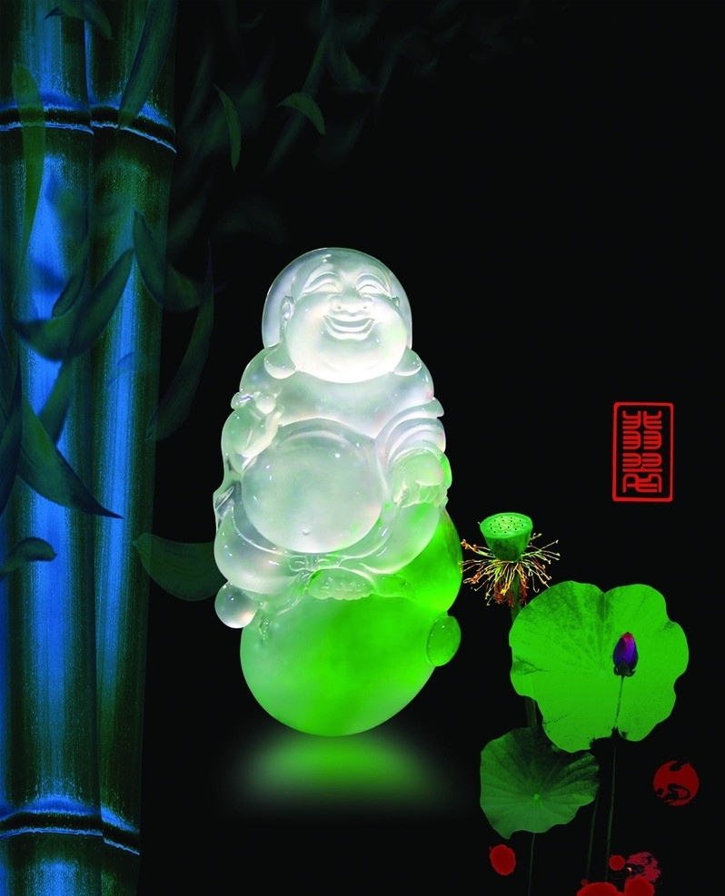 玉器 饰品 灯箱画 珠宝 佛像