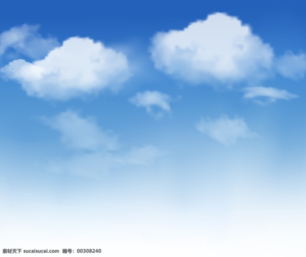 蓝天白云 蓝天 白云 蓝色背景素材 天空 ai格式 普通展板