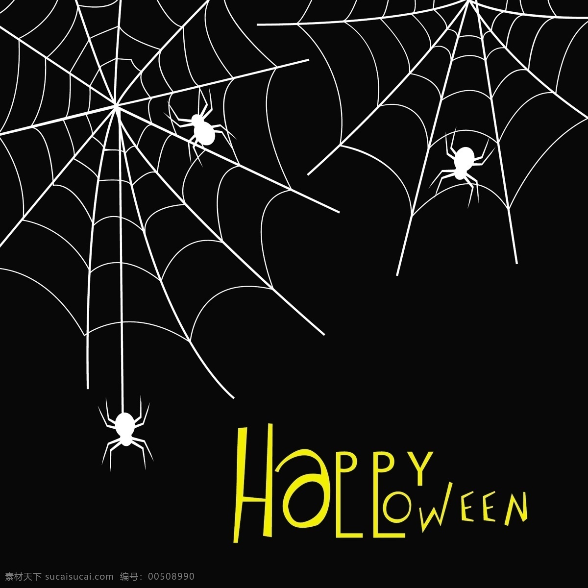 横幅 背景 万圣节 晚上 spidernet 黑 矢量图 日常生活