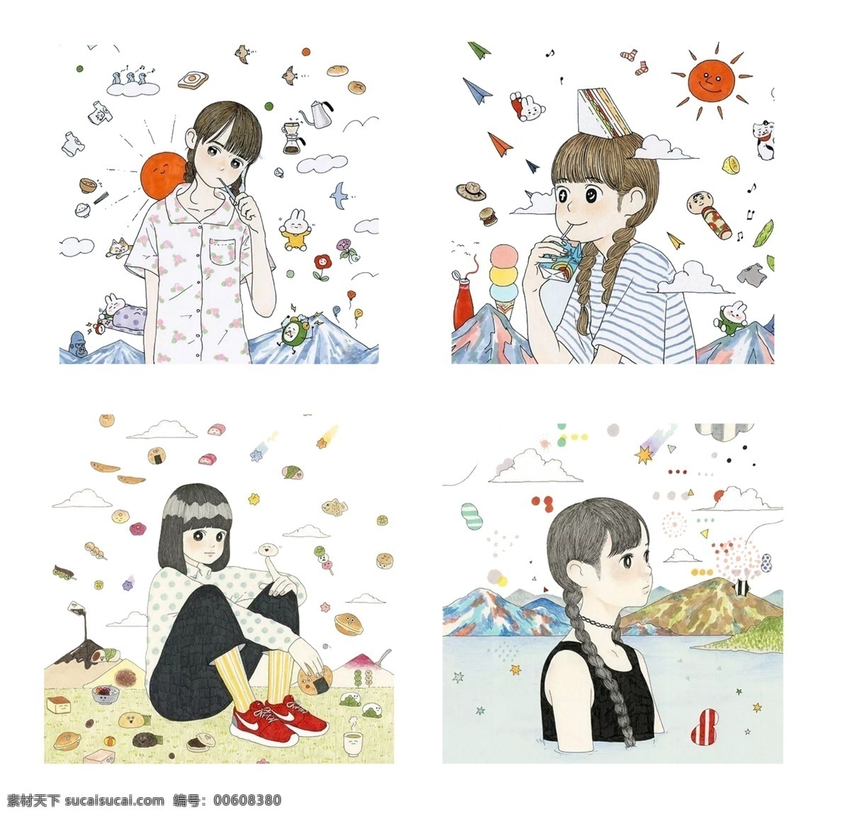 可爱少女 卡哇伊 可爱 少女 动漫 卡通 女性 人物 动漫动画 动漫人物