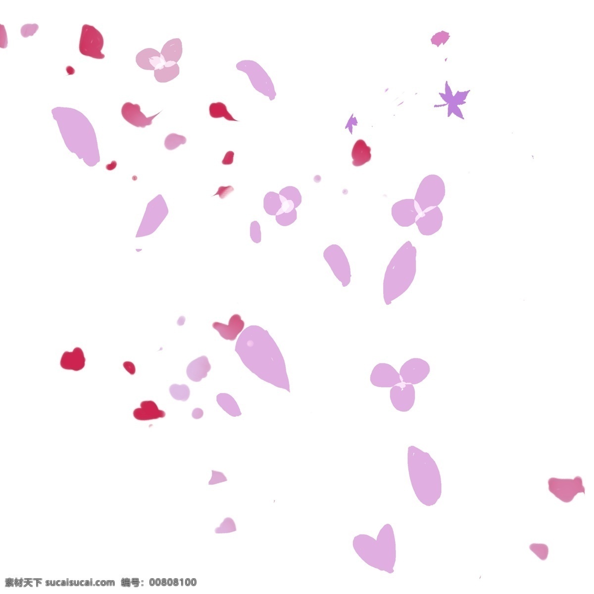 紫色 花瓣 手绘 插画 紫色的花瓣 漂亮的花瓣 情人节花瓣 浪漫的花瓣 花瓣装饰 漂浮的花瓣 花瓣插画