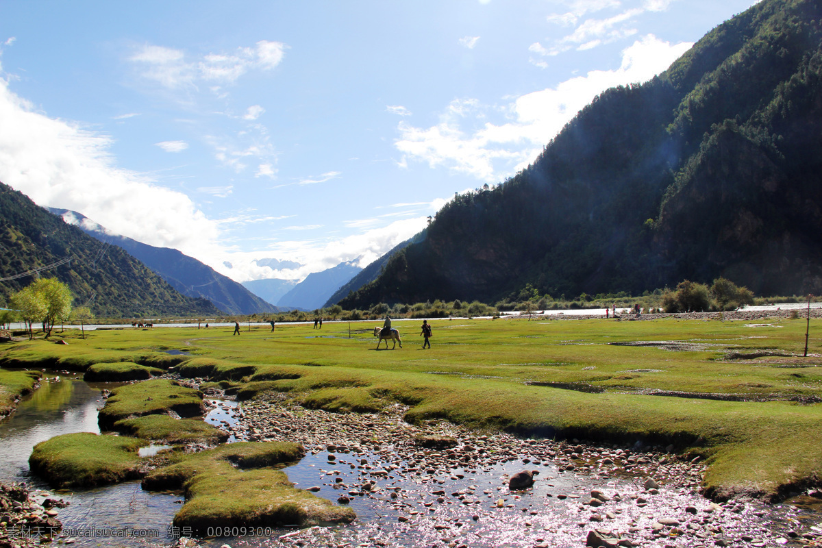 西藏风景 西藏 青藏高原 中国美景 碧草蓝天 桌面背景 旅游摄影 国内旅游