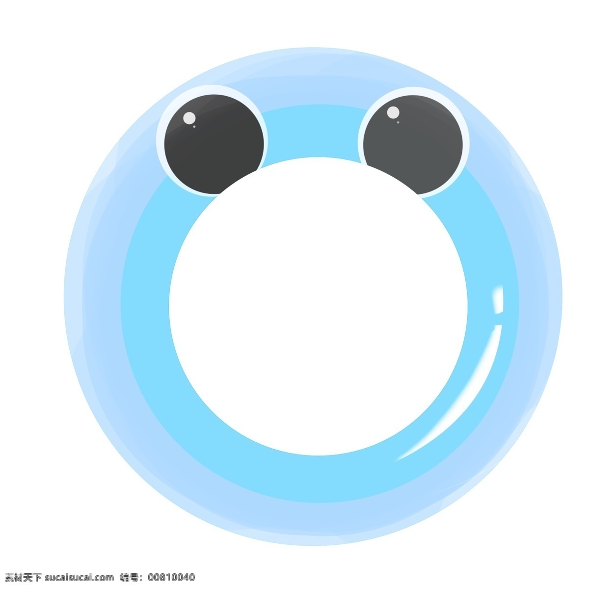 可爱 蓝色 透明 游泳 圈 游泳圈 黑色 圆形 夏天