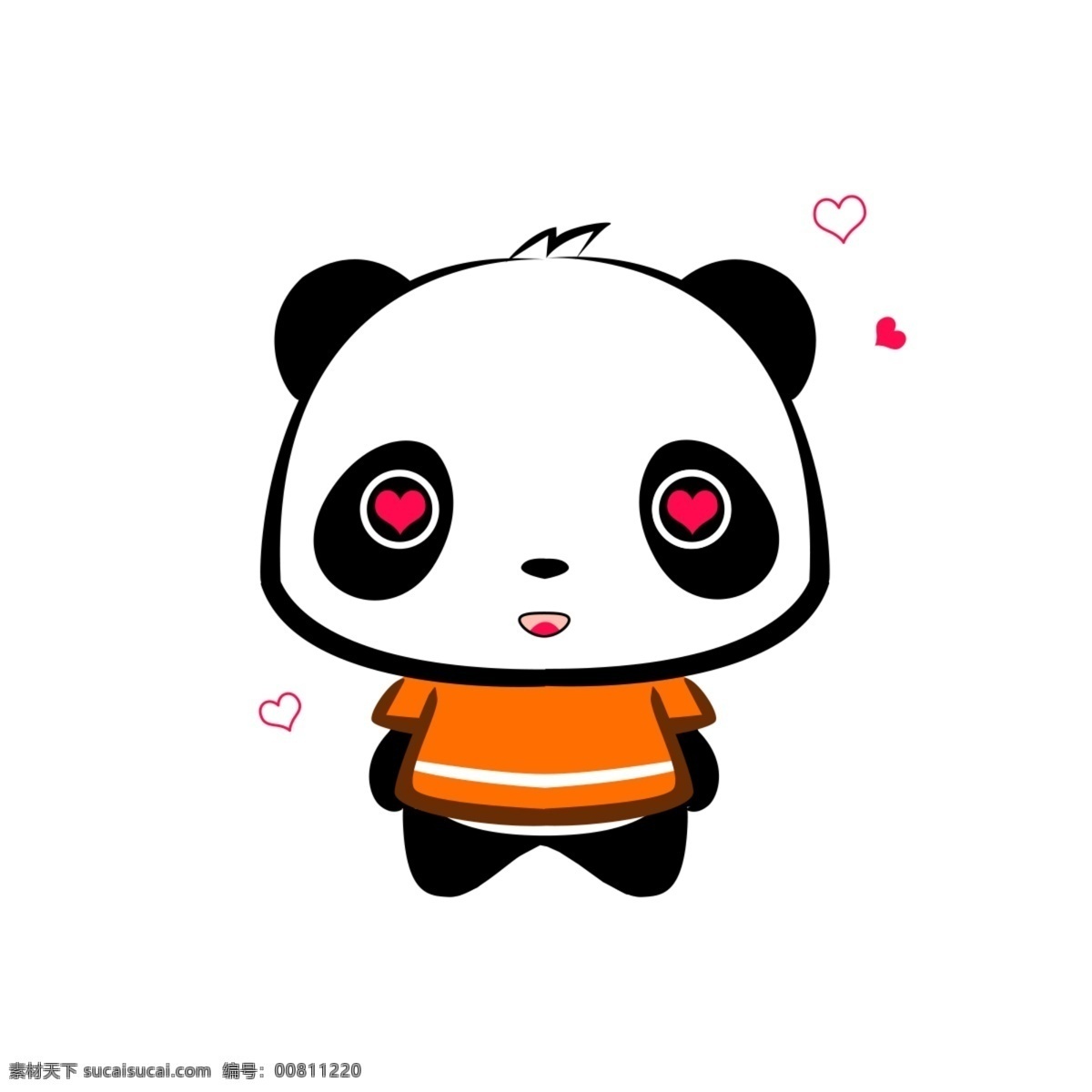 熊猫 开心 爱心 表情 包 可爱 创意 表情包 表情设计 卖萌