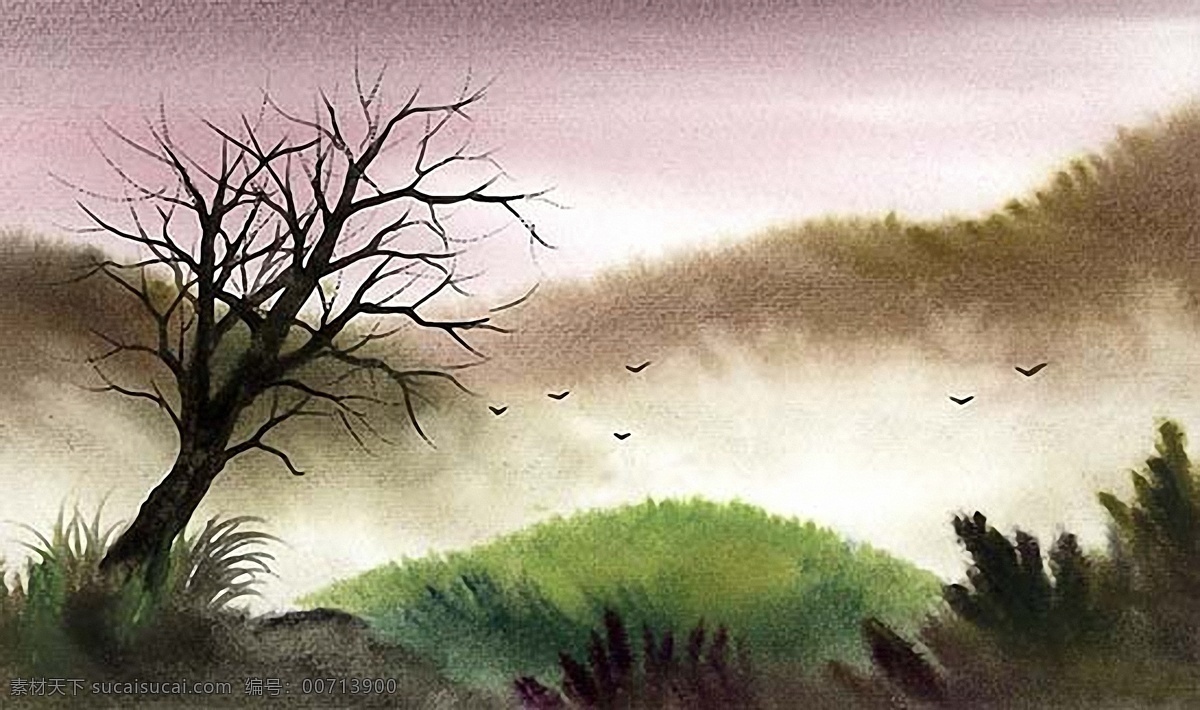 彩绘 风景 　 水彩 水彩画 彩绘风景 水彩风景 水彩画12 设计素材 水彩画篇 书画美术 白色