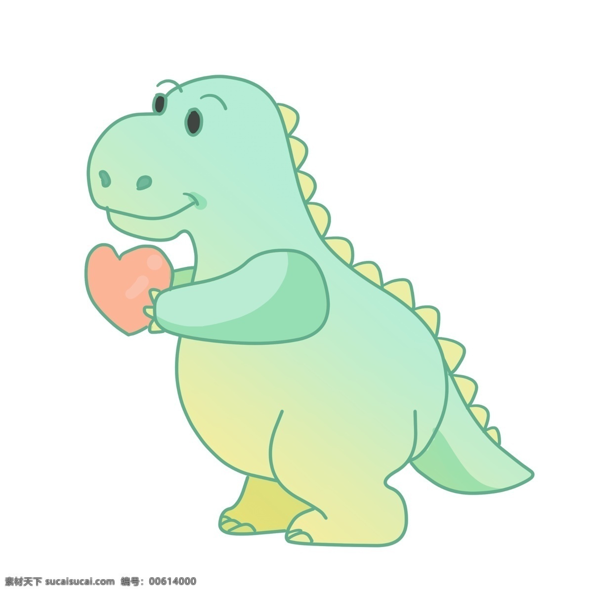 心 小 恐龙 插画 蓝色的恐龙 卡通插画 恐龙插画 动物插画 白垩纪恐龙 恐龙玩具 比心的恐龙