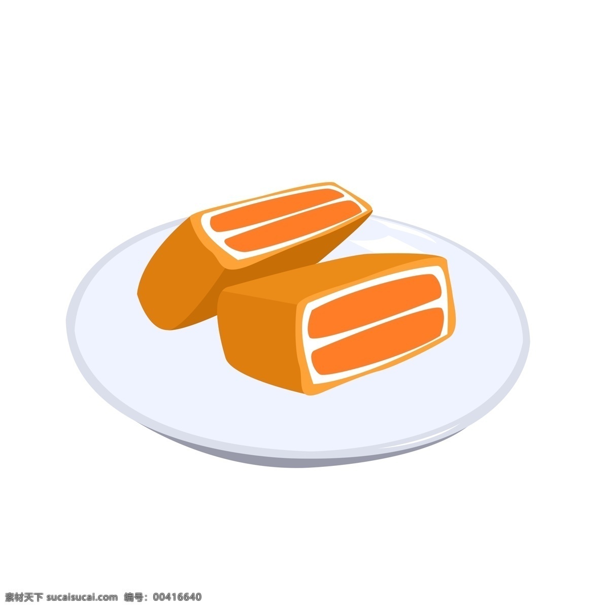 橙色 卡通 食物 甜品 食用 芒果 班 戟 透明 水果 班戟 奶油