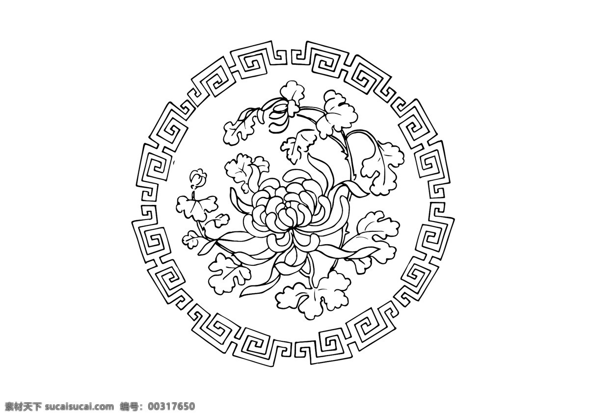 中国古典花纹 中国 古典 花纹 矢量花纹 花边 边框 纹样 团花纹 矢量 底纹边框 花边花纹
