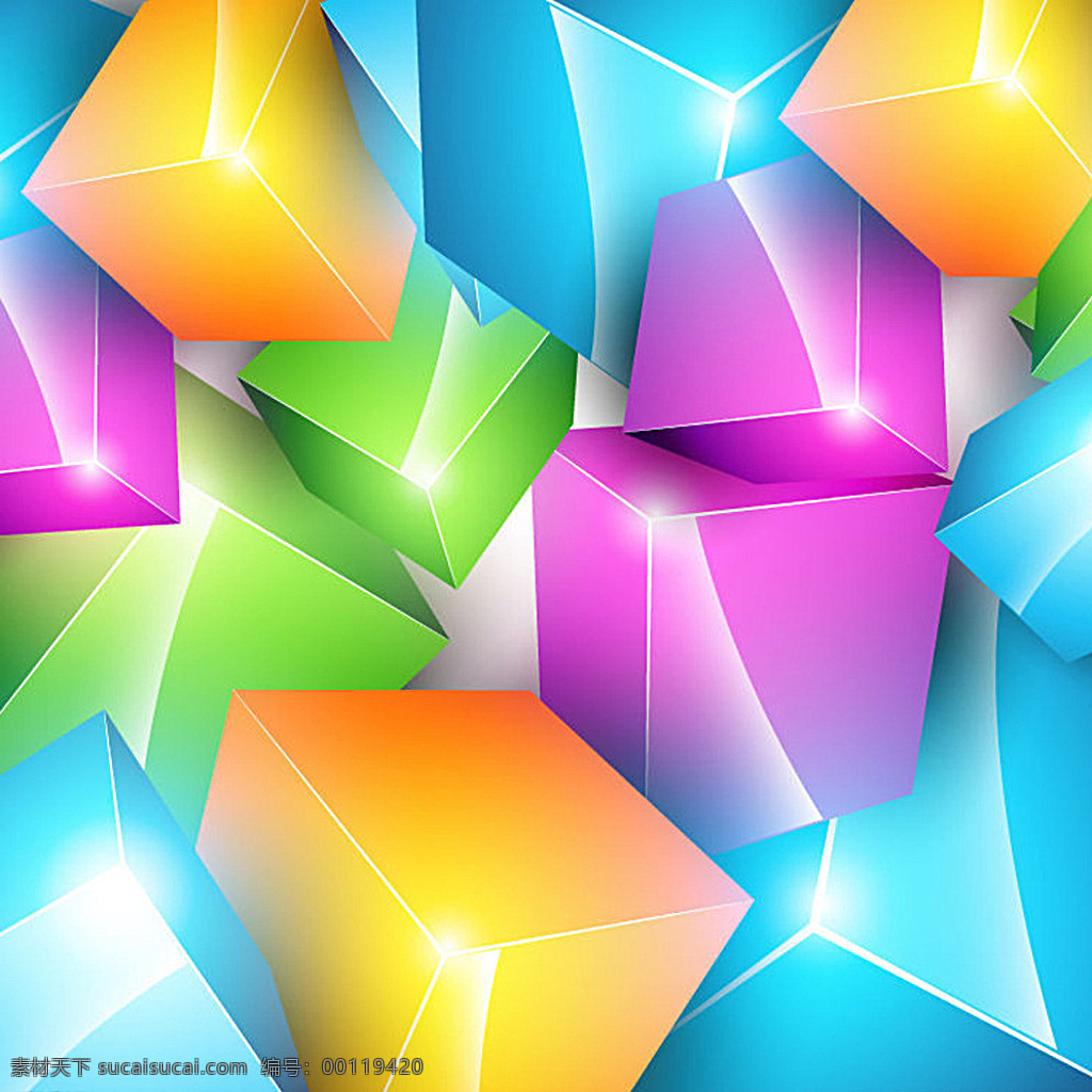 3d 方块 几何 背景 立体设计 矢量图 星光 几何立体 多彩 质感 红色 黄色 绿色 透明质感 正方形 底纹 装饰立体几何 闪亮 3d设计 灰色