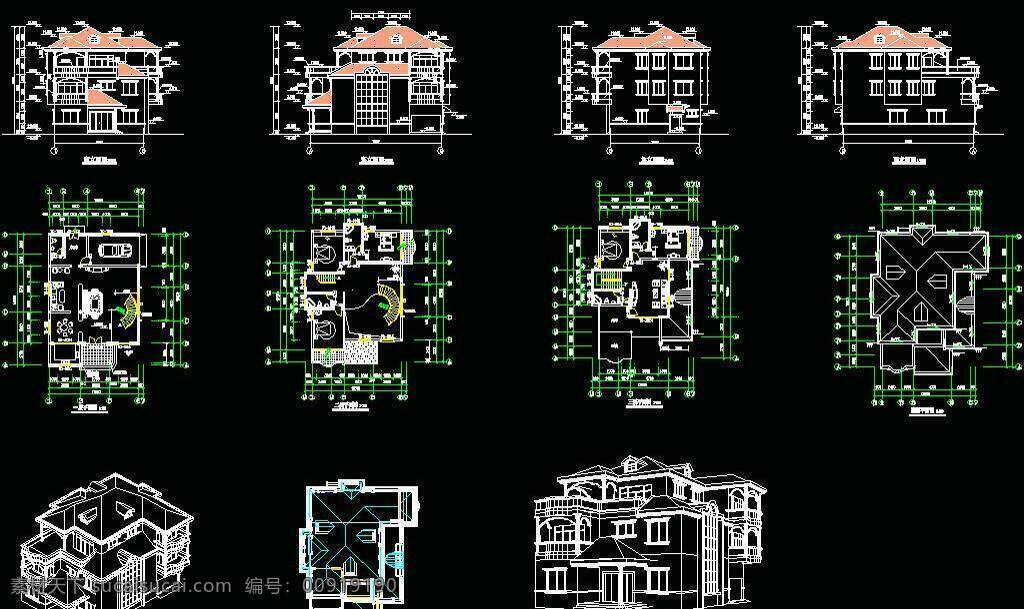 cad 别墅 度假 公馆 豪宅 环境设计 建筑设计 立面图 平面图 剖面图 全套别墅图纸 dwg 图纸 装修 装饰 施工图 私宅 别业 居所 庄园 休闲 洋房 住宅 大全 源文件 cad素材 室内图纸