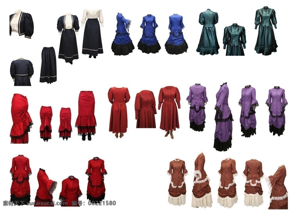 女人服饰 分层 服装素材 服装 服饰 衣着 女人衣服 裙子 女裙 长裙 女士衣服 衣服分层素材 设计元素 psd素材 集 源文件