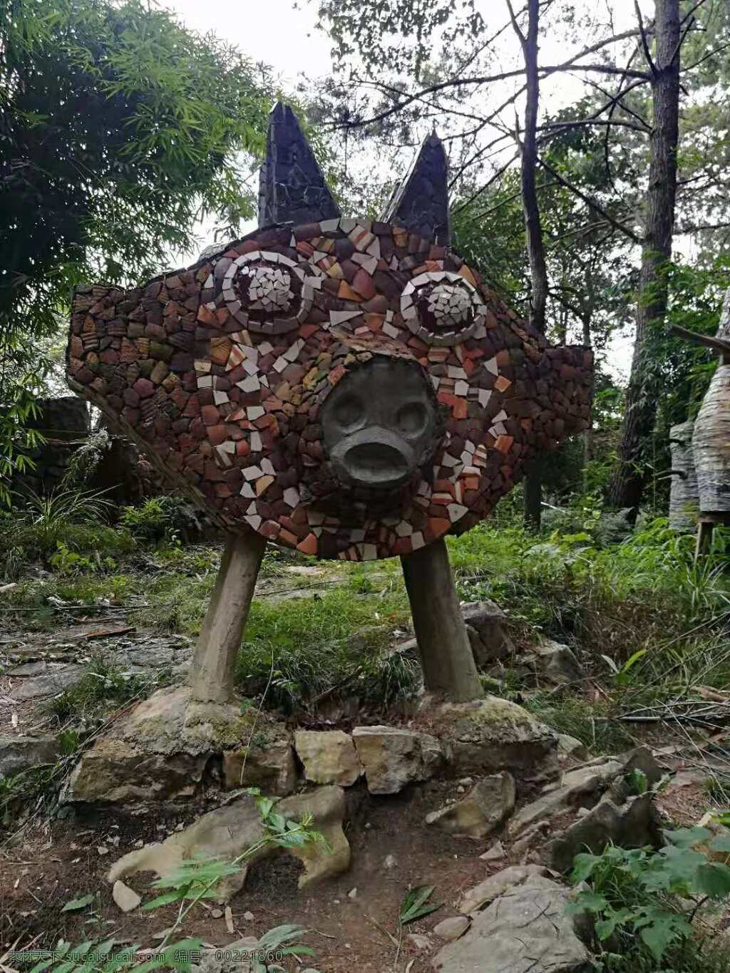 飞鱼 石头雕塑 复合形状 个人摄影 花溪 夜郎谷 宋氏古堡 旅游摄影 国内旅游