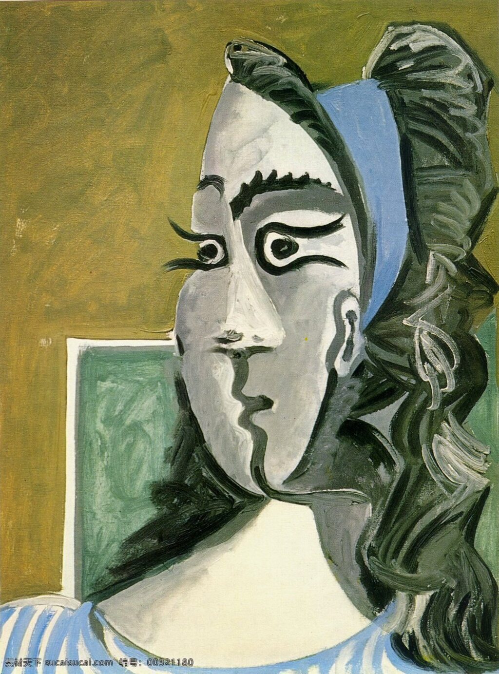 i 西班牙 画家 巴勃罗 毕加索 抽象 油画 人物 人体 装饰画 jacqueline femme de t鍧眅 1962 装饰素材