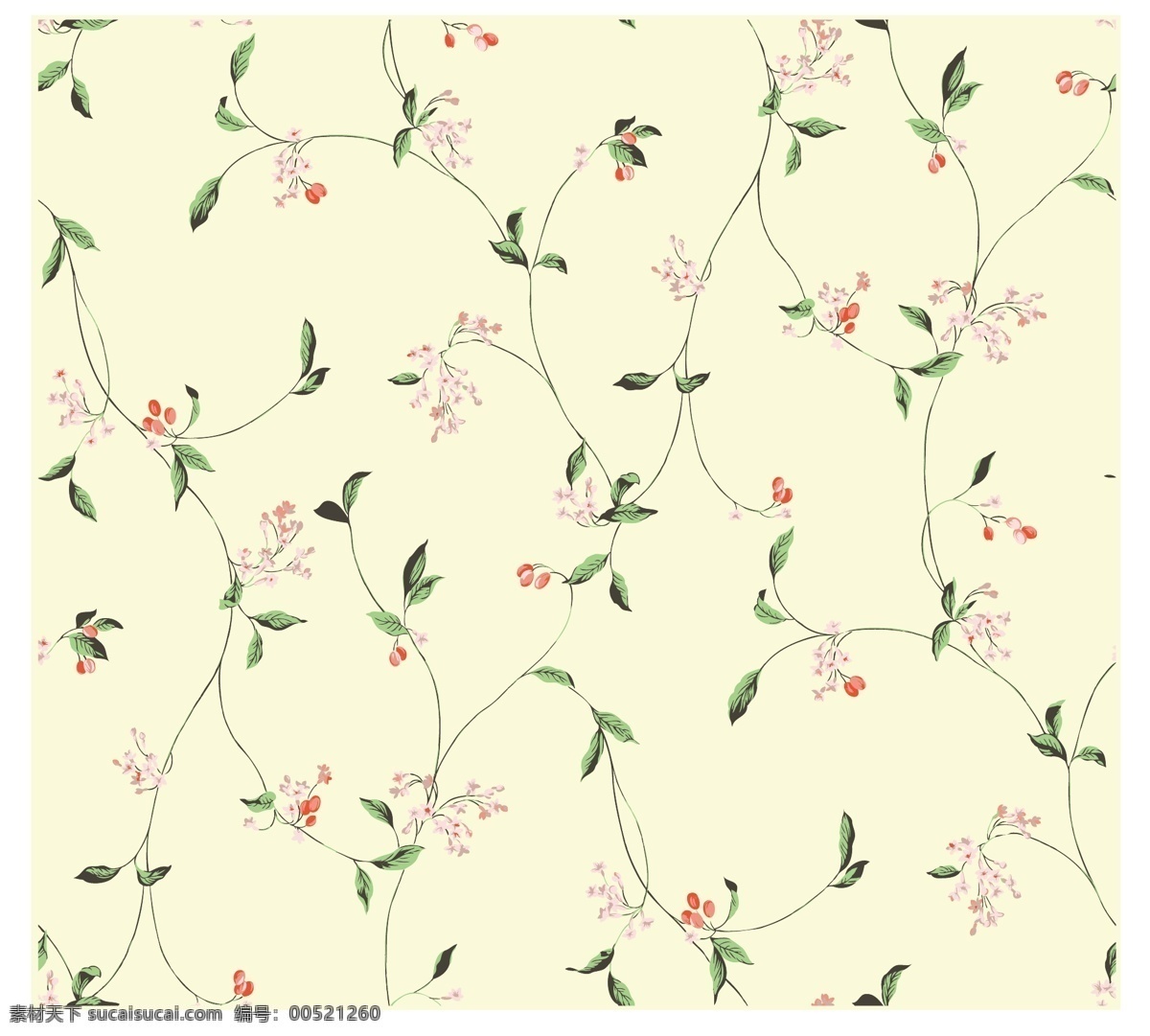 简单 优雅 花纹 背景 矢量 壁纸 材料 花 花卉 可爱 图案 叶 简单的 矢量图 现代科技