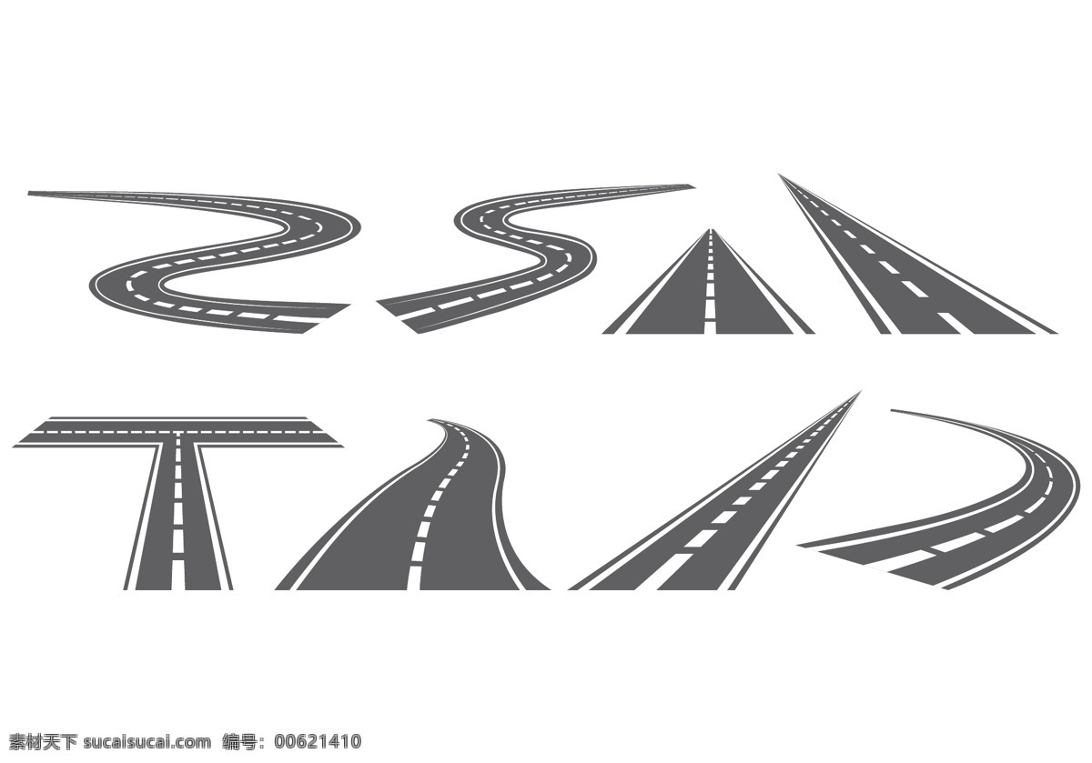 简约 马路 图案 元素 弯曲马路 卡通公路图案 卡通大马路 简约马路图案