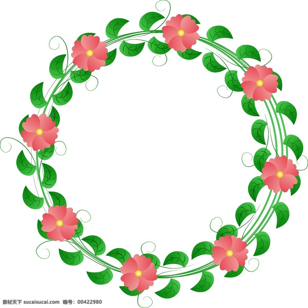 矢量 免 扣 卡通 花环 手绘花环 花边 花卉花朵 花朵 花纹边框 手绘花朵 绿叶 花草 水彩手绘 唯美手绘 北欧风