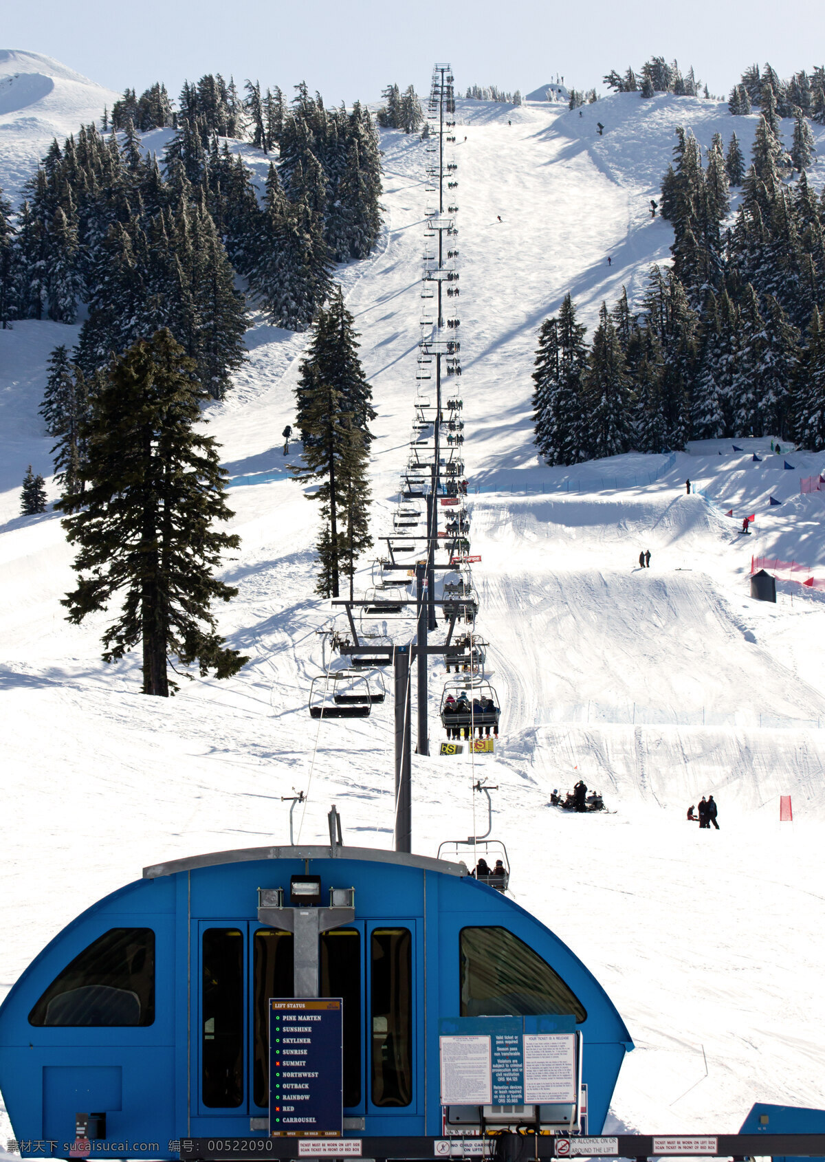 滑雪者 提升 滑雪者的提升 风景 生活 旅游餐饮
