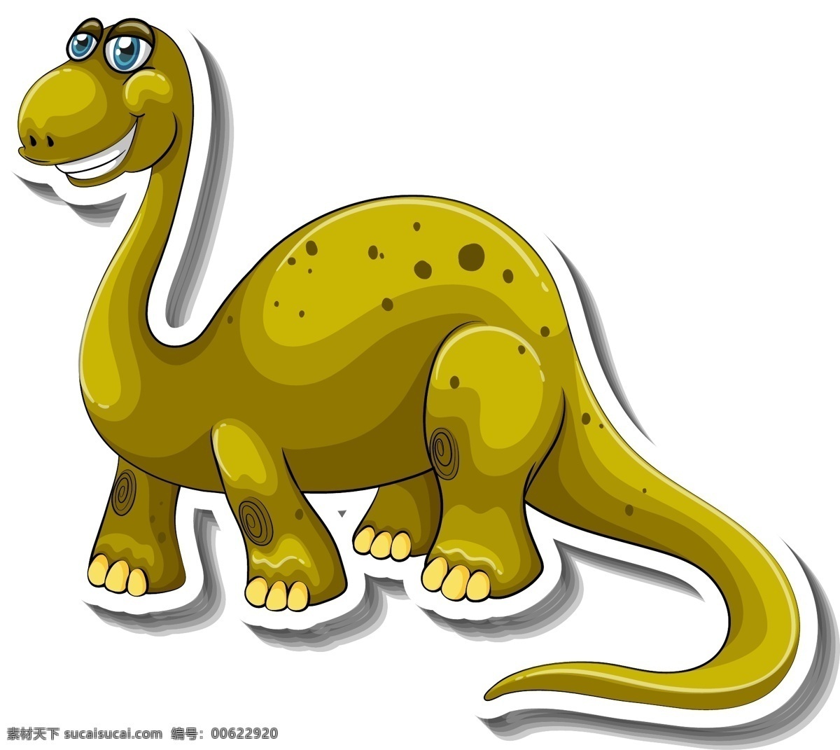 卡通恐龙 矢量恐龙 恐龙插图 恐龙插画 ai素材 卡通设计
