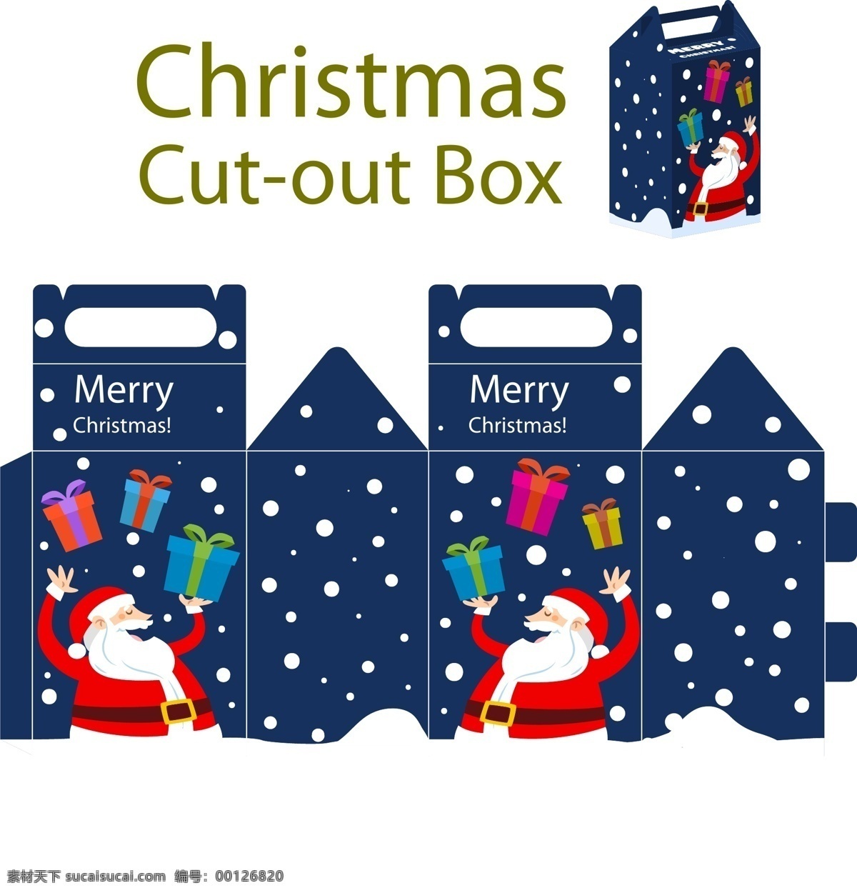 圣诞节包装盒 包装 包装设计 包装盒 圣诞节 圣诞 圣诞老人 礼物盒 圣诞包装 白色