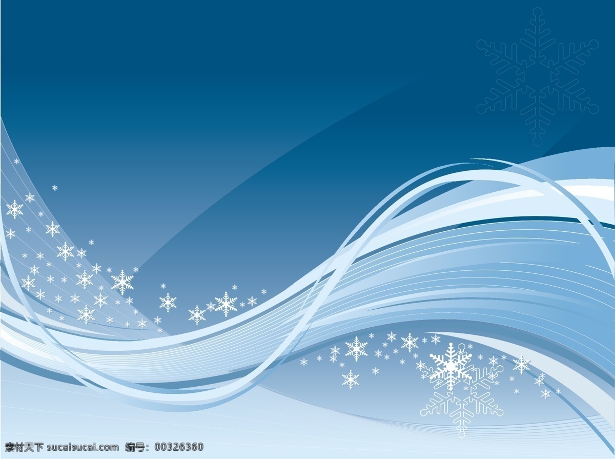 冬季 主题 动感 线条 背景 矢量 动感的线条 冬天的雪花 矢量图 花纹花边