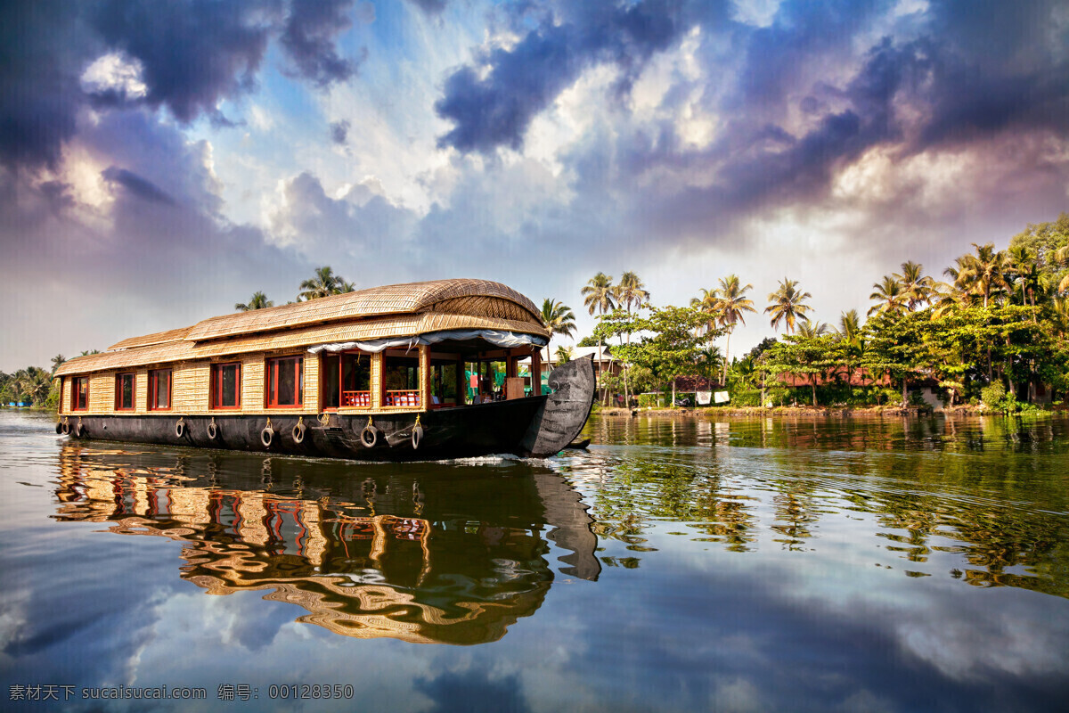 水面 上 游船 蓝天 风景 风光 印度风光 自然风景 城市风光 环境家居