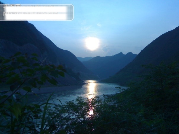 落日 山谷 山水风景 摄影图 自然景观 家居装饰素材 山水风景画