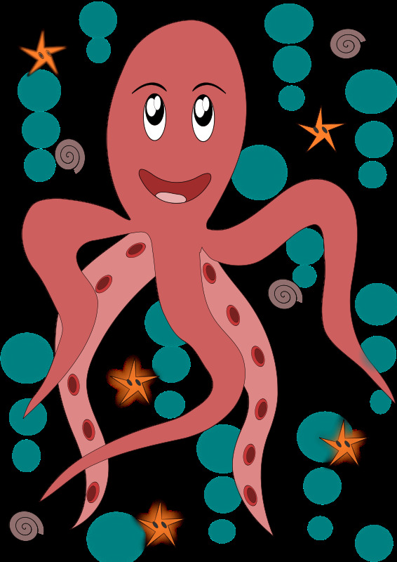 塞维 里诺 il 波尔 波 皮 奇诺 动物 章鱼 海底的 插画集