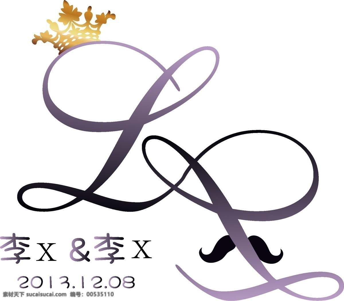 婚礼 logo 婚礼素材 ll 矢量图