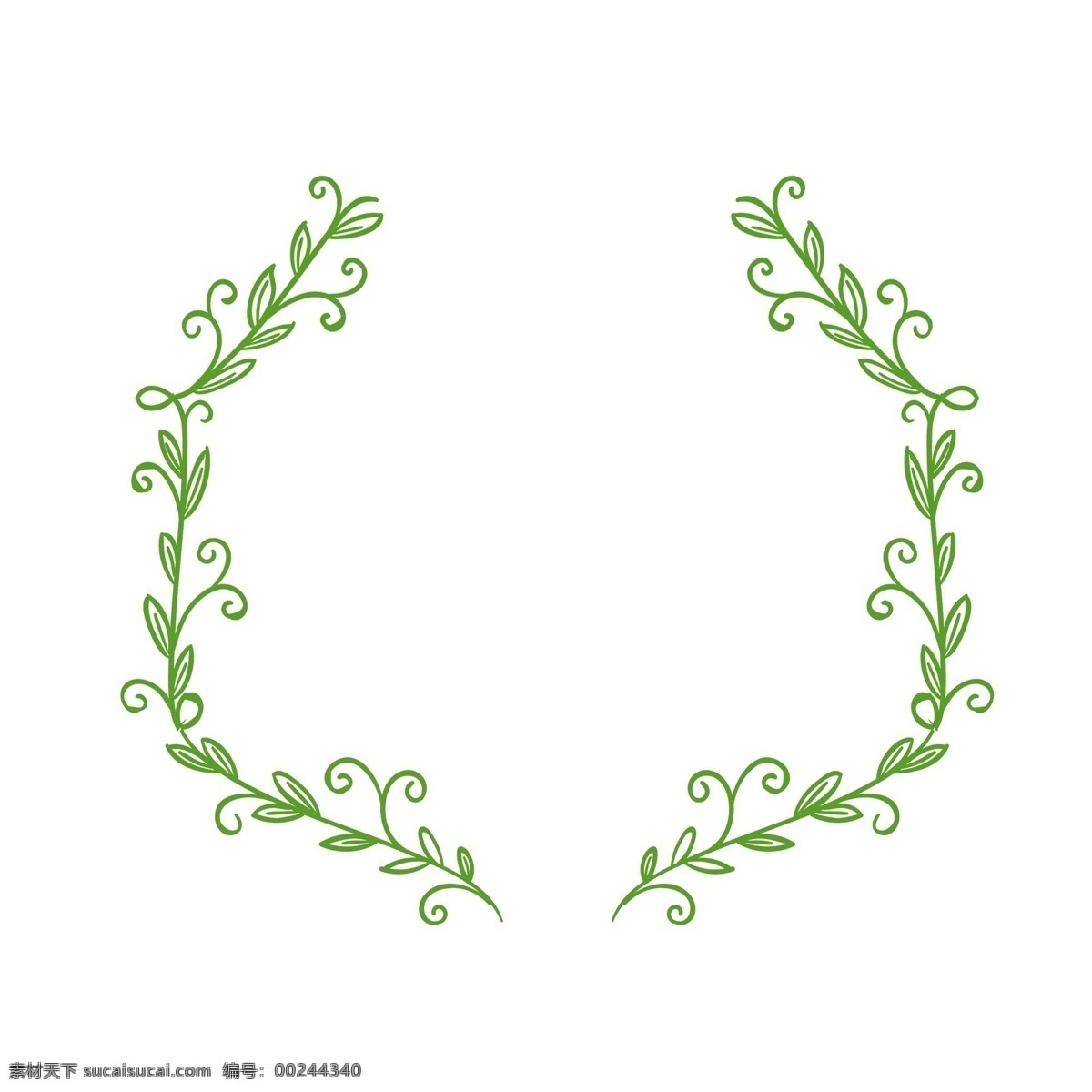 手绘 边框 绿植 装饰 藤曼 树叶 叶子 小文艺 绿色简约 简洁 醒目 植物 清新 小树叶