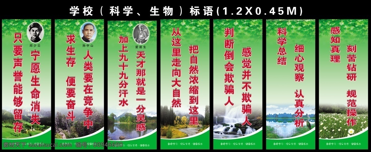 学校 科学 生物 标语 格言 广告设计模板 名人名言 其他模版 源文件库 矢量图 现代科技