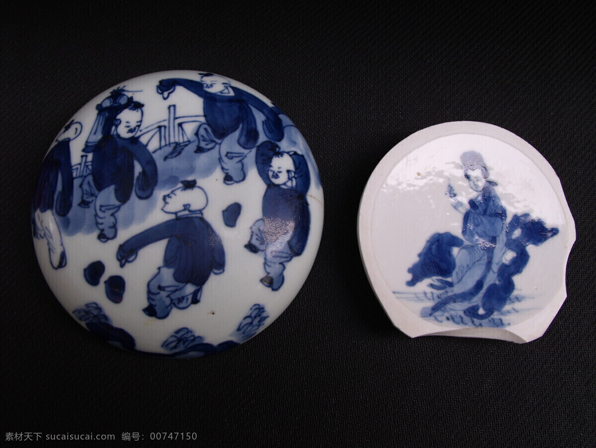 康熙 青花 人物 标本 三娘教子系列 收藏 瓷器 瓷片 清代 元明清瓷器 传统文化 文化艺术