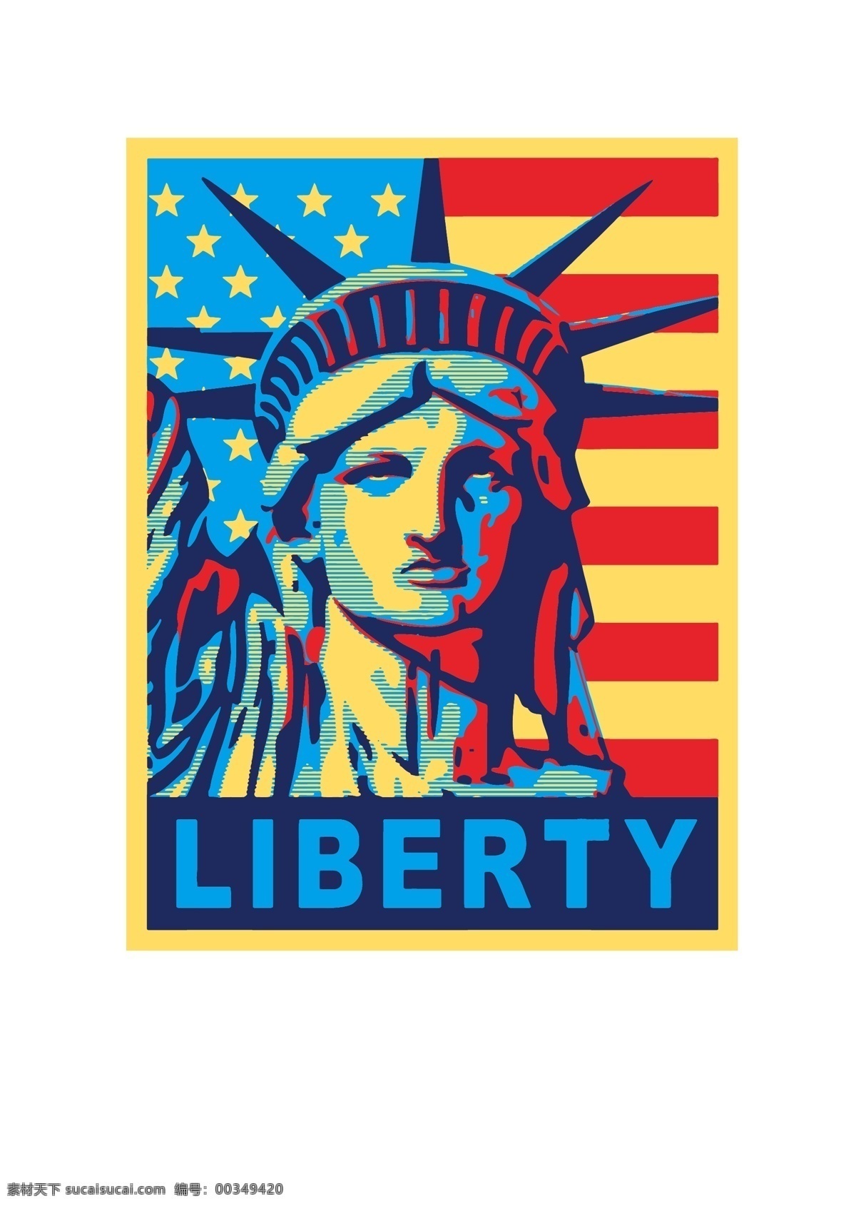 liberty 自由 女神 自由女神 美国 文化 地标 矢量 动漫动画 动漫人物