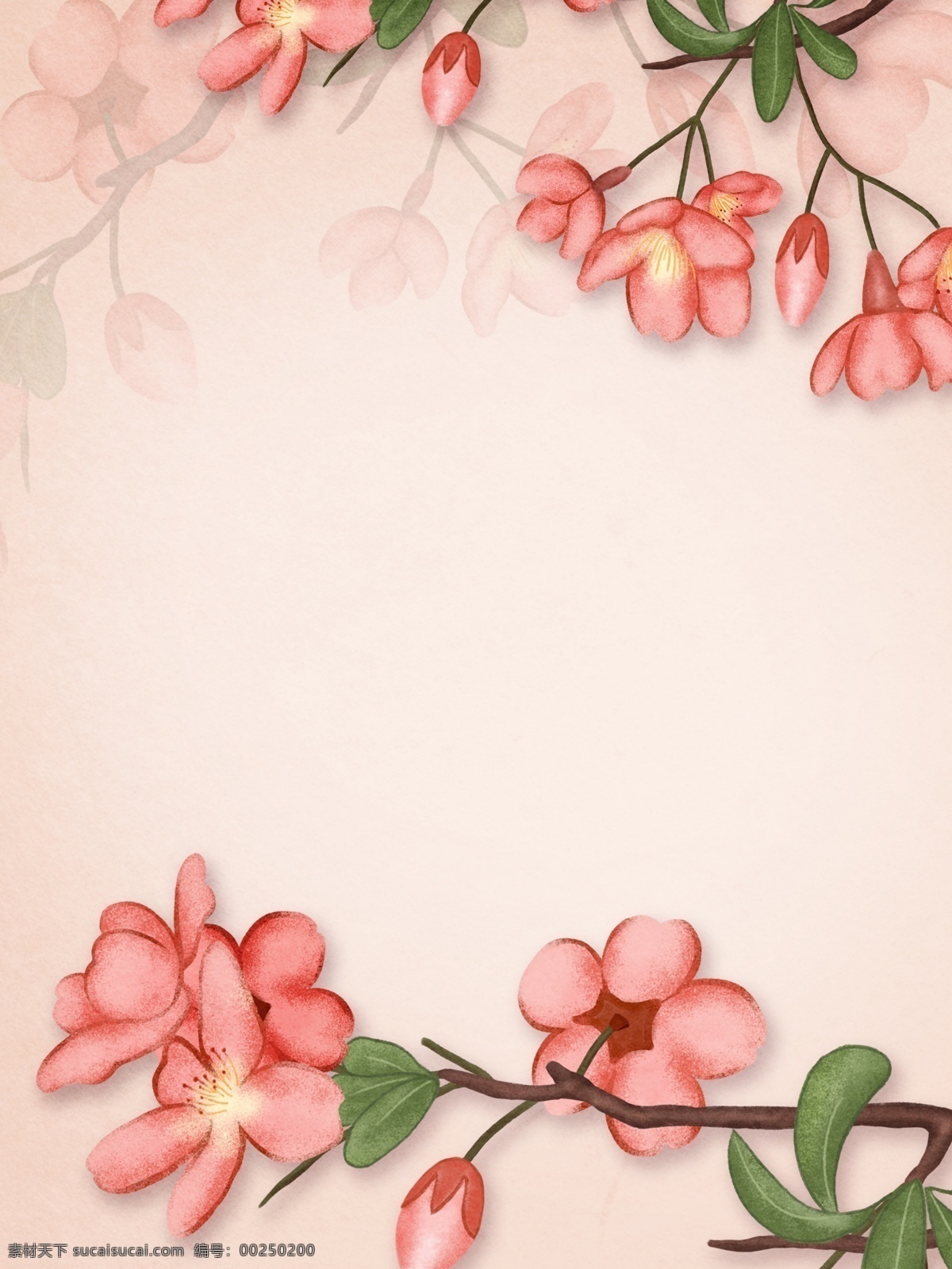 粉色 浪漫 花卉 植物 插画 背景 广告背景 手绘背景 卡通背景 粉色背景 花卉背景 植物插画背景
