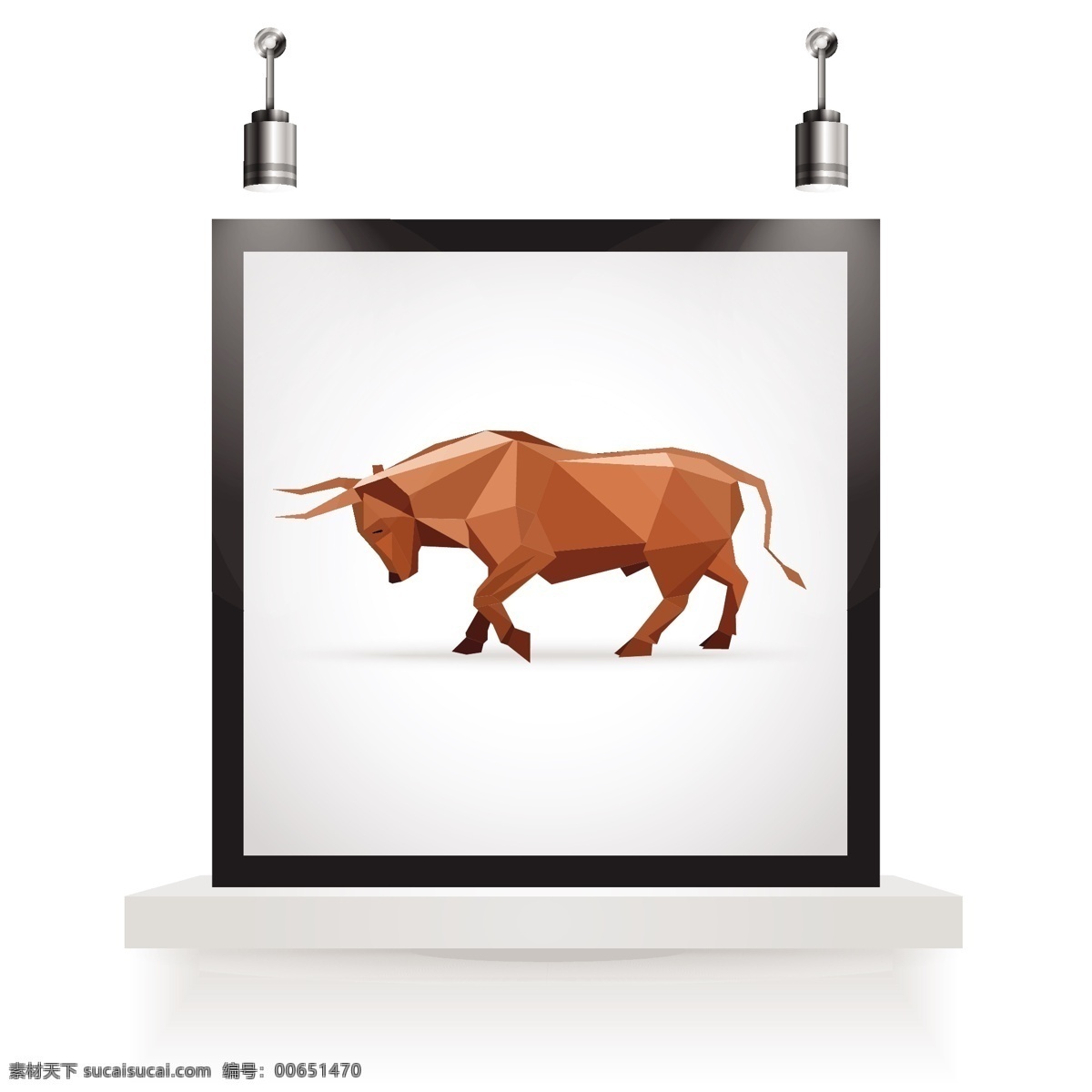 公牛 折纸 框架 摘要 论文 几何 动物 农场 图形 符号 创意 现代 装饰 插图 白色 象征 棕色 强 对象 艺术的想象力