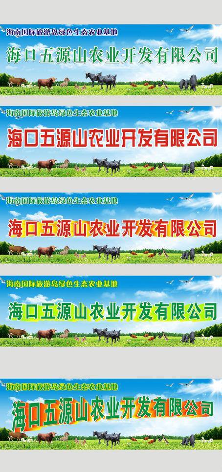 国际旅游 岛 基地 农业 公司形象墙 蓝天白云 绿色 农村 公司名称 农民生态村 矢量 矢量图 日常生活