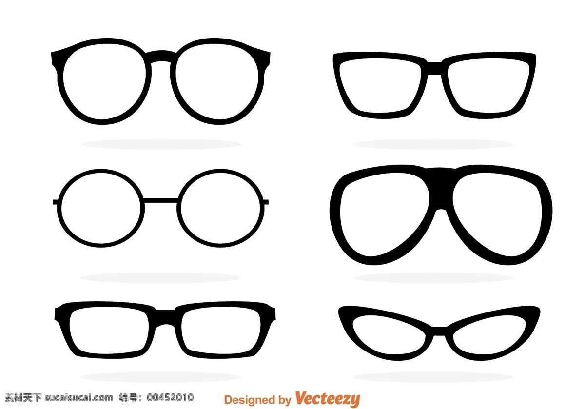 眼镜 设计图 白色 黑色 矢量图 其他矢量图