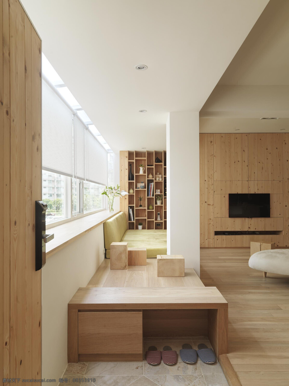日式 客厅 木地板 室内装修 效果图 客厅装修 木制背景墙 木制电视柜