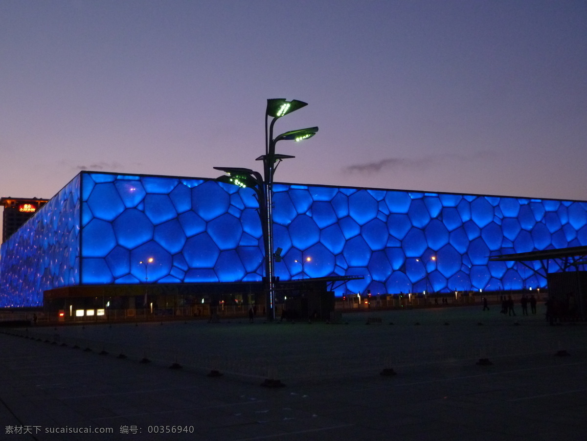 夜景水立方 北京 奥运会 水立方 体育运动 文化艺术